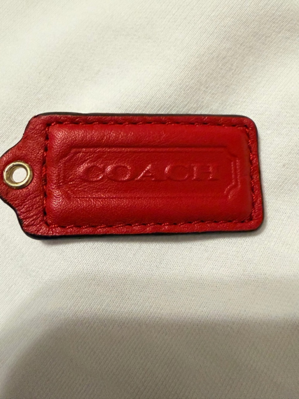 Coach Campbell Legacy Red Leather Handbag Gold Hardware Near New Condition ❤️ - Picture 13 of 15